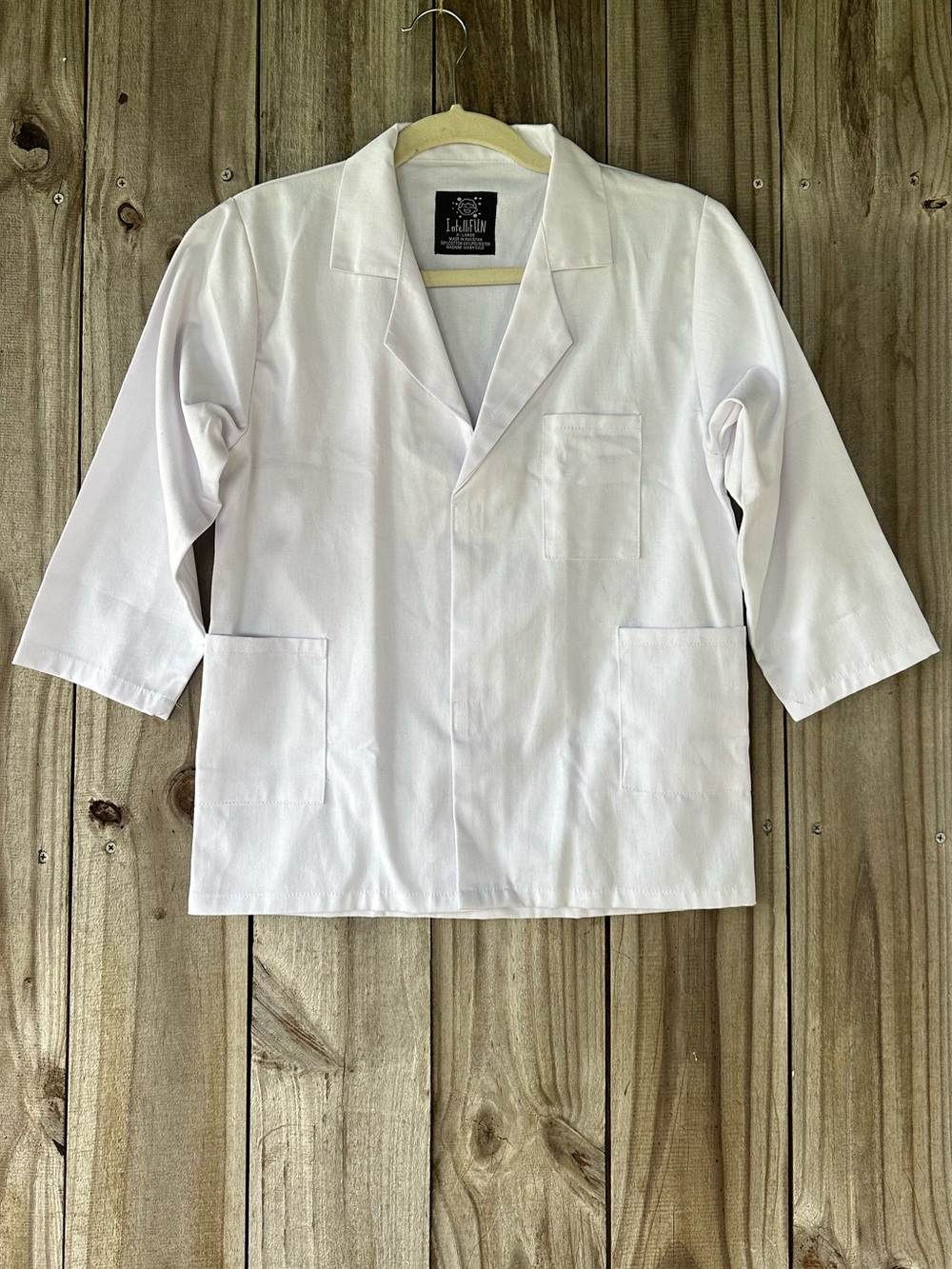 Kids White Lab-Style Jacket Unisex Size XL Future Scientist Fun Play Costume